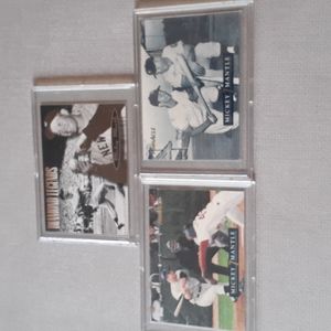 3 Mickey Mantle Cards Upper Deck Pinnacle New York Yankees Baseball